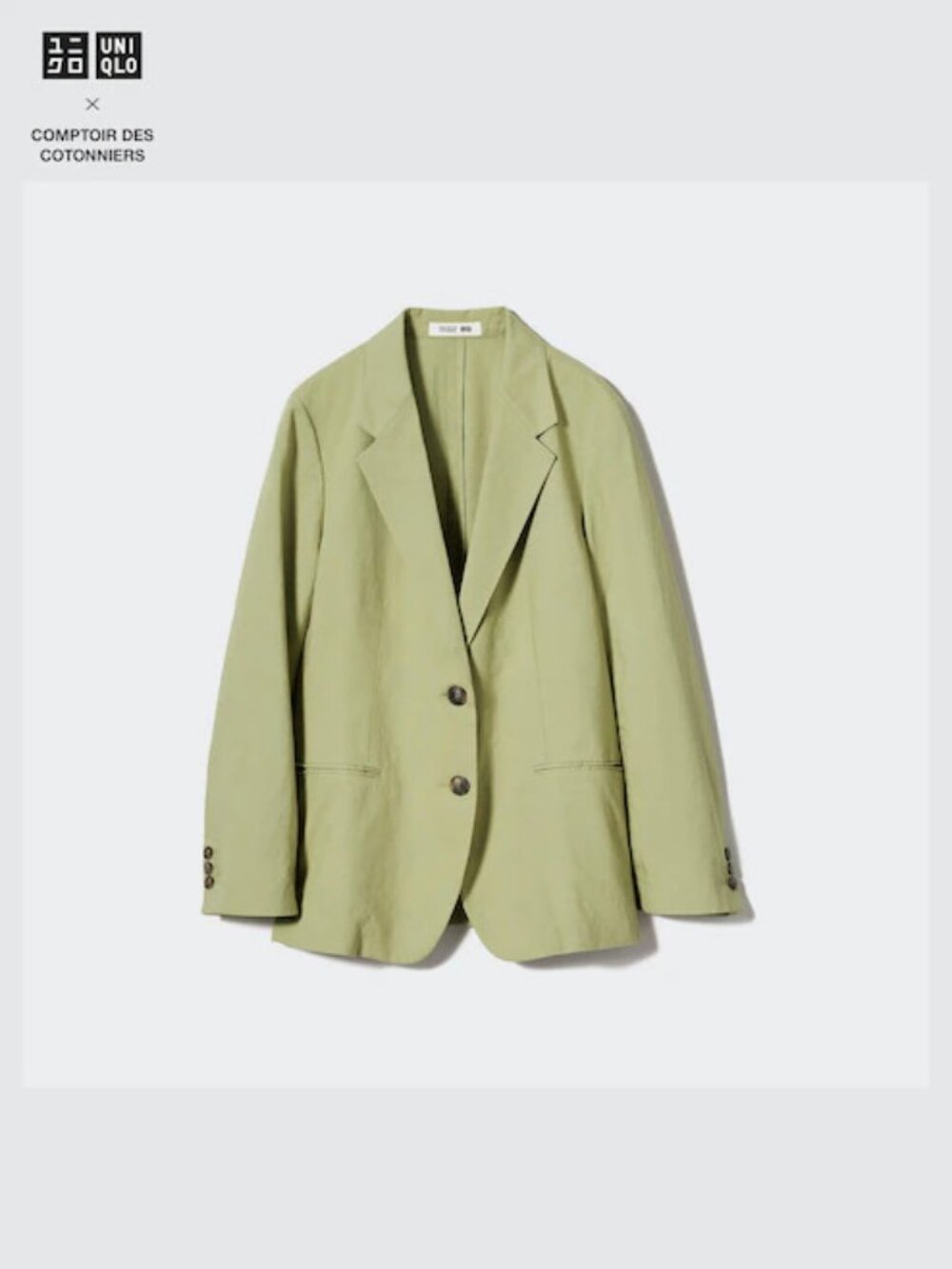 UNIQLO linen blend 2 button jacket (S)